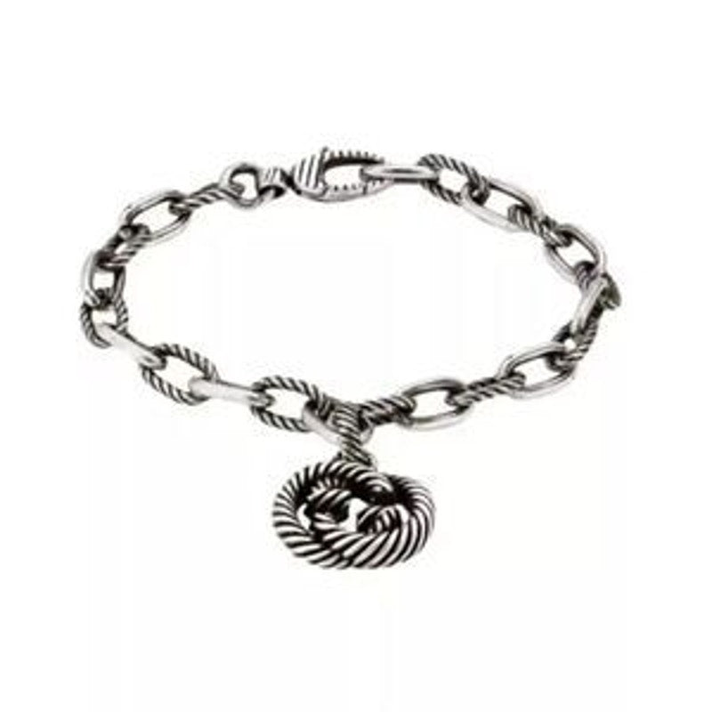 Women’s Gucci, interlocking G twisted charm sterling silver bracelet 925 Italy