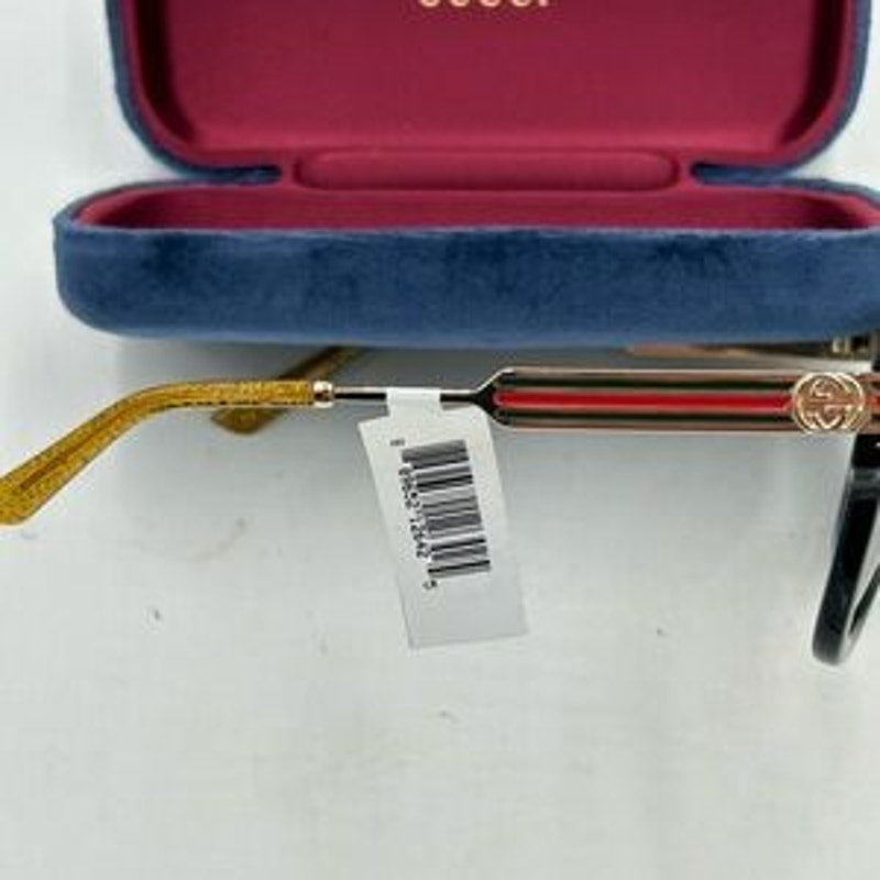 Gucci GG0281S – 001 black acetate frame sunglasses with gray lenses NWT