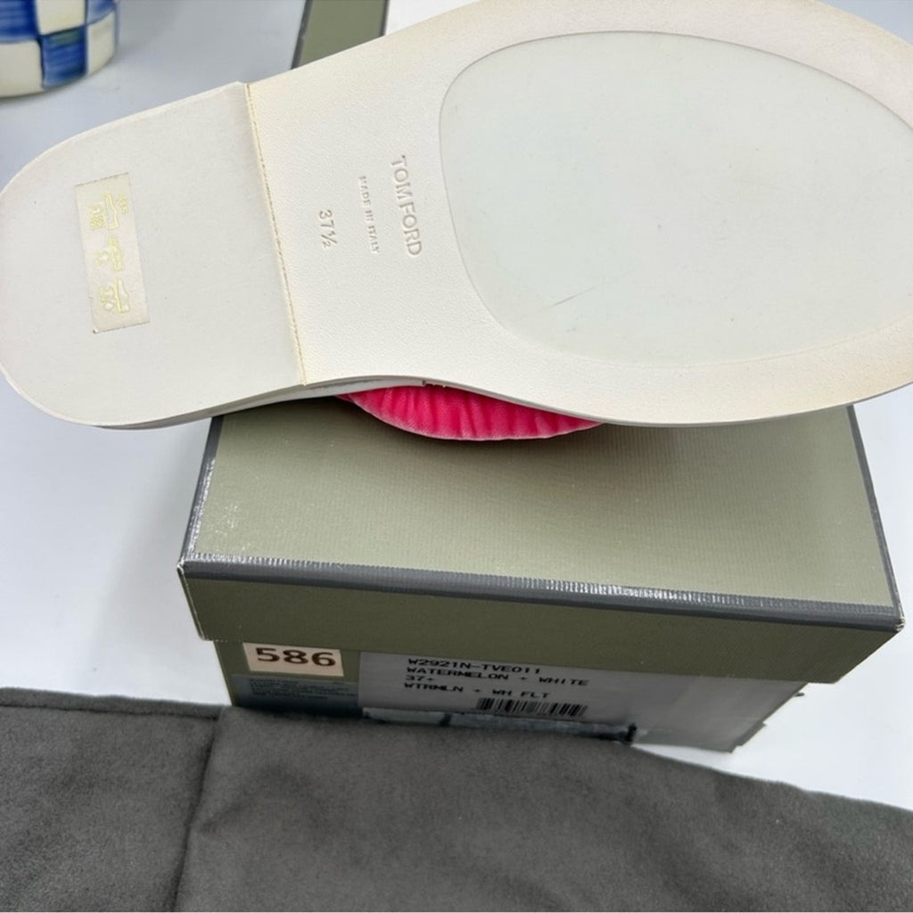 Women's Tom Ford Watermelon/White Flip-flop sandals 
Sizes 37.5 
Made in Italy