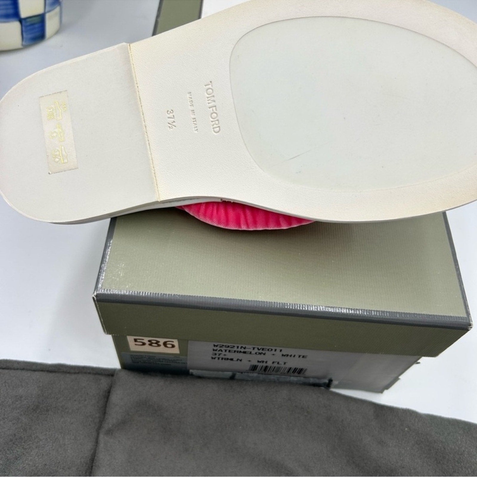 Women's Tom Ford Watermelon/White Flip-flop sandals 
Sizes 37.5 
Made in Italy