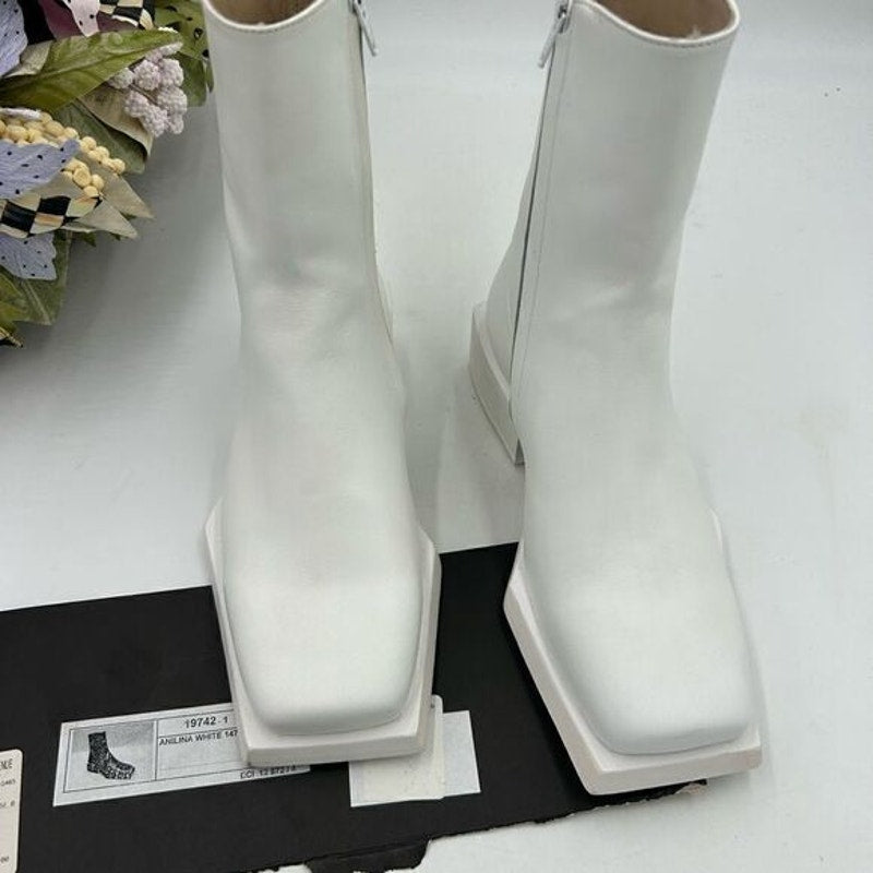 Men’s Sunni Sunni block heel leather boots size 6, made in Portugal