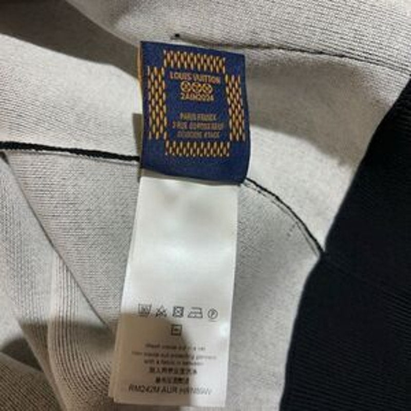 Men’s Louis Vuitton graphic intarsia zip front hoodie four XL limited edition