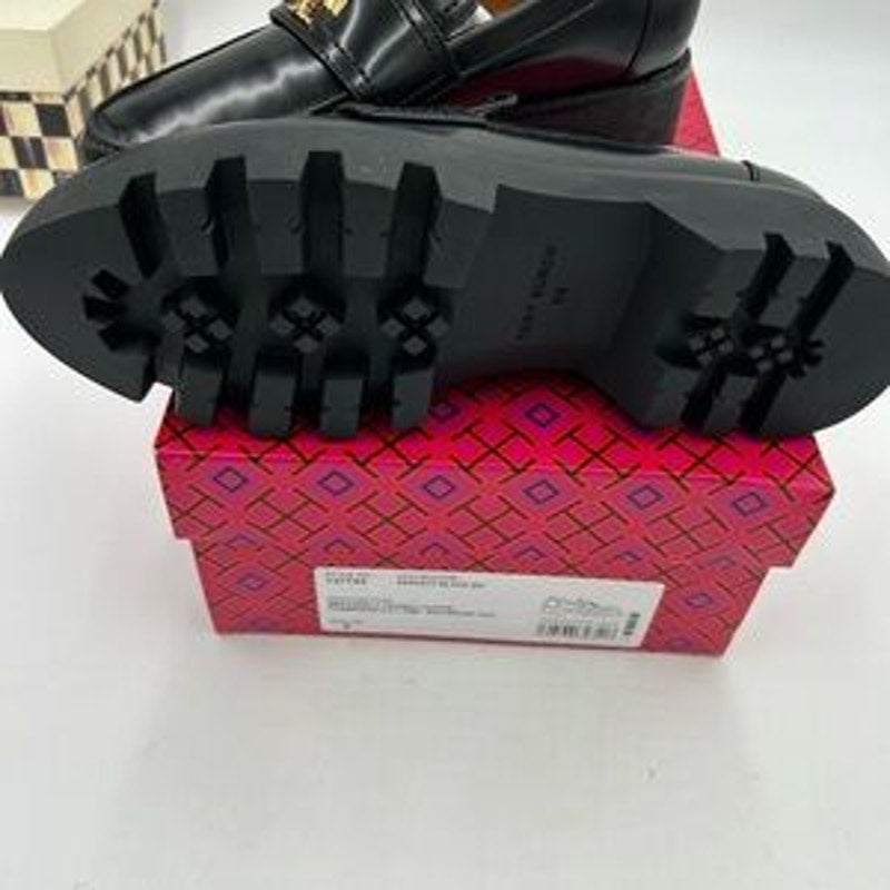 Women's Tory Burch Everly lug sole leather loafers size 8