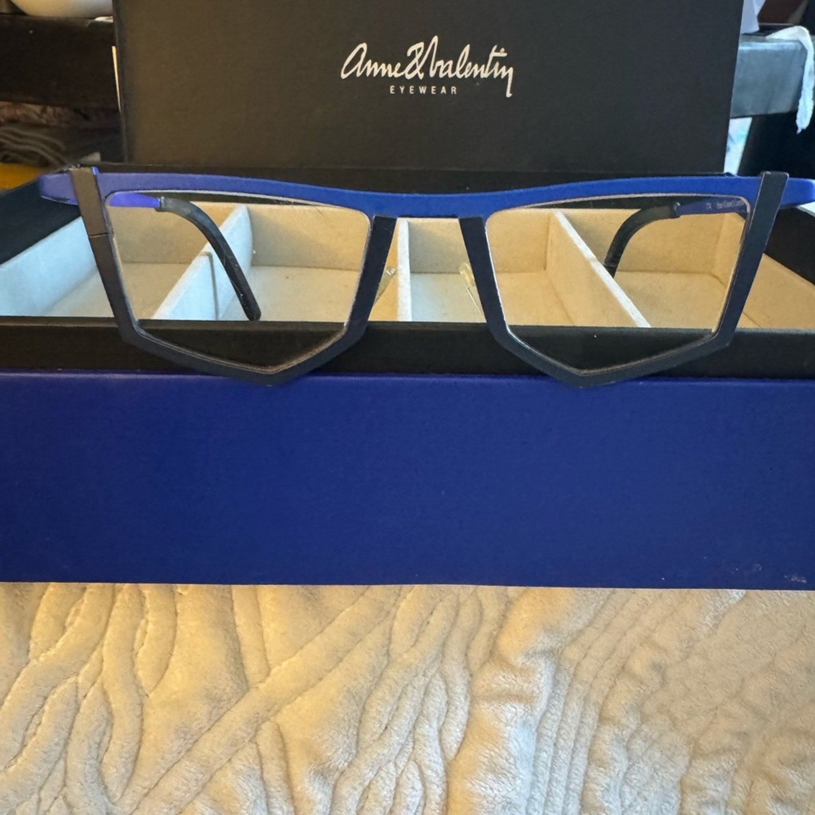 Anne et Valentin Blue and Black Geometric Titanium lightweight sturdy frames