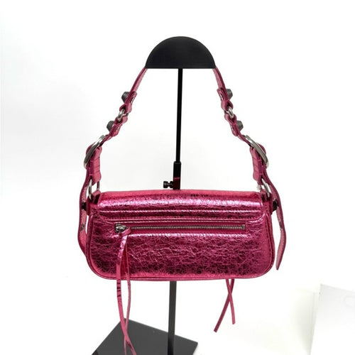 Balenciaga Metallic Agneau Arena Le Cagole Sling Bag XS in Pink. NWT’s & Dusty