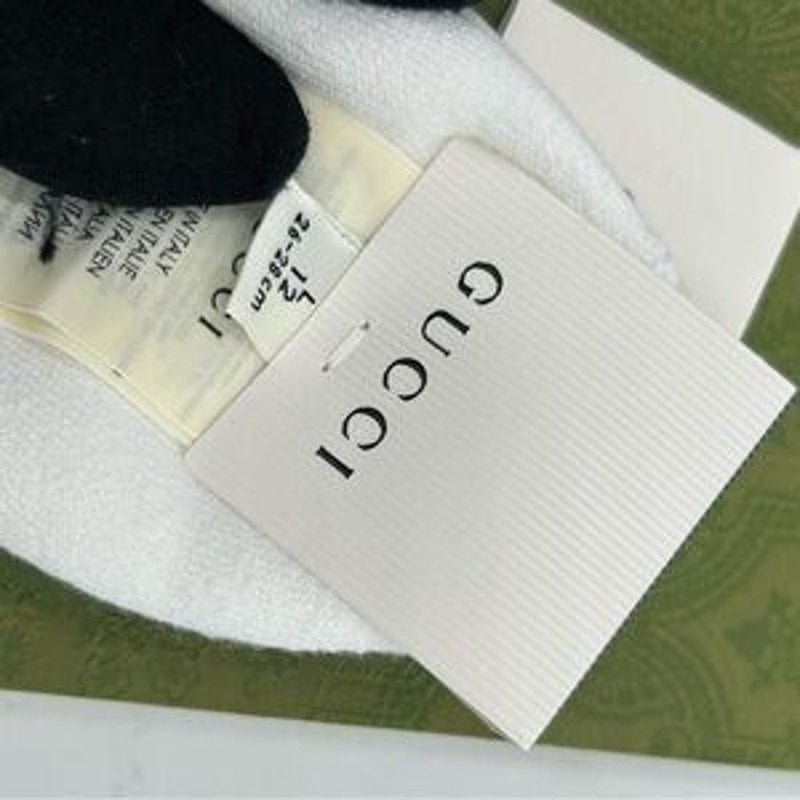 Gucci unisex logo imtarsia stretch, cotton blend socks size large