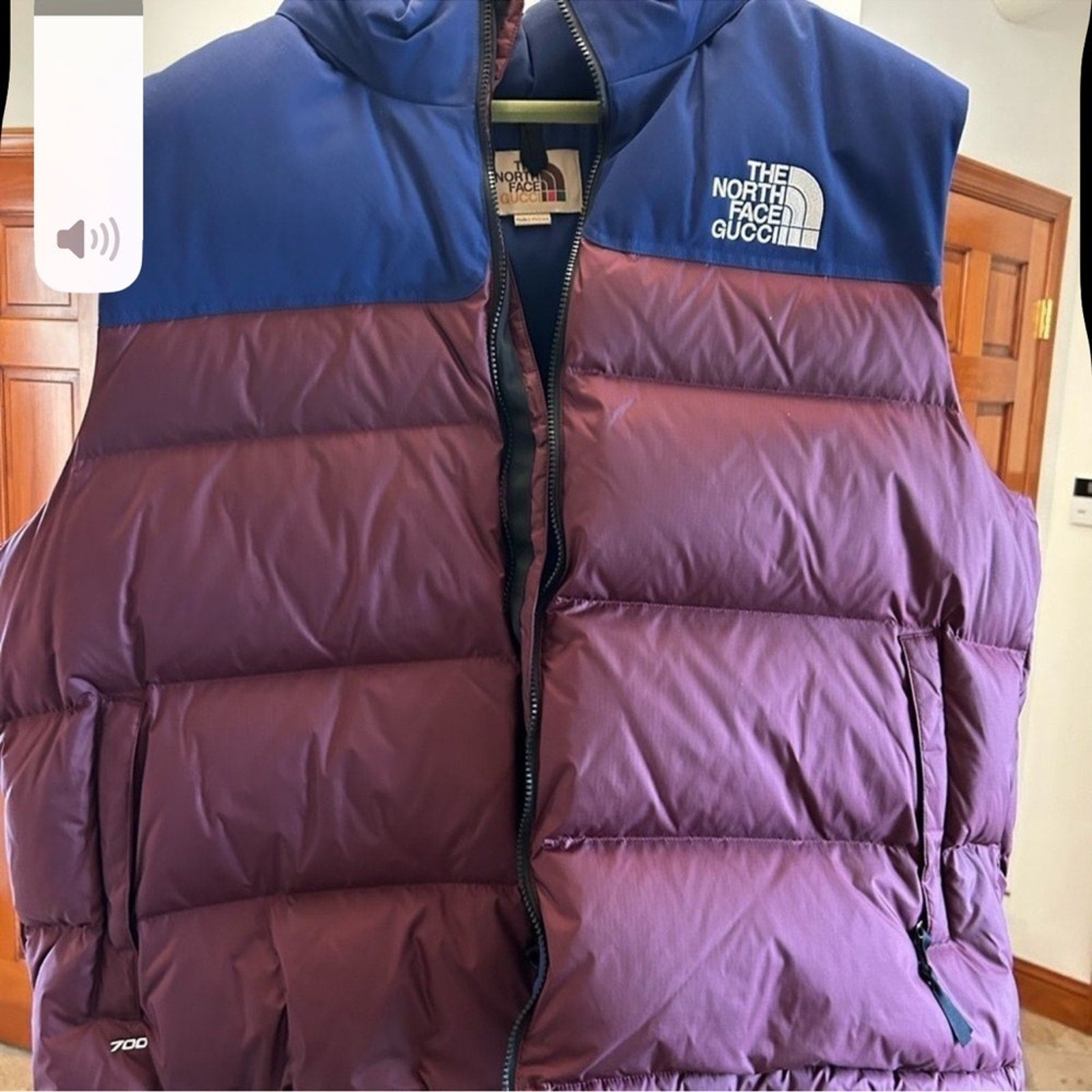 Men's Gucci, X Northface puffer vest size XXXL with dust bag Size: 
3XL