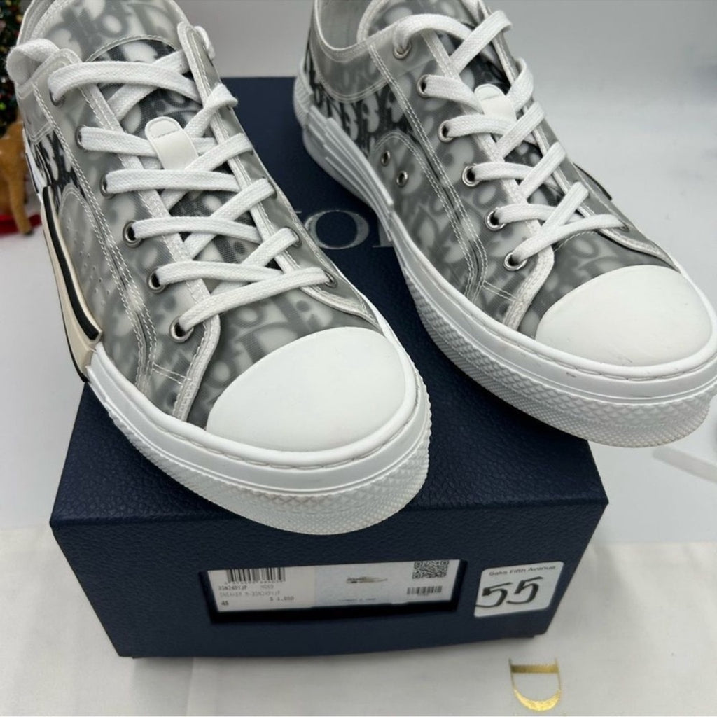 Men's Dior B 23 oblique low top sneakers size 45 made in Italy. PRISTINE