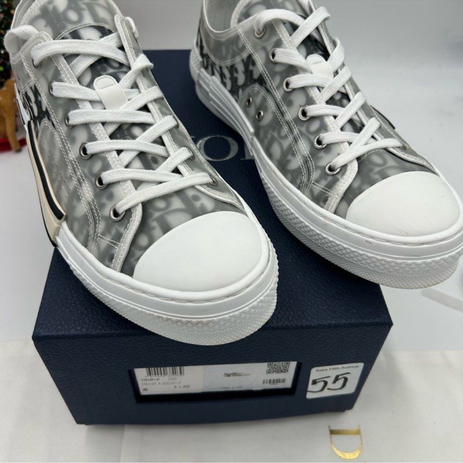 Men's Dior B 23 oblique low top sneakers size 45 made in Italy. PRISTINE