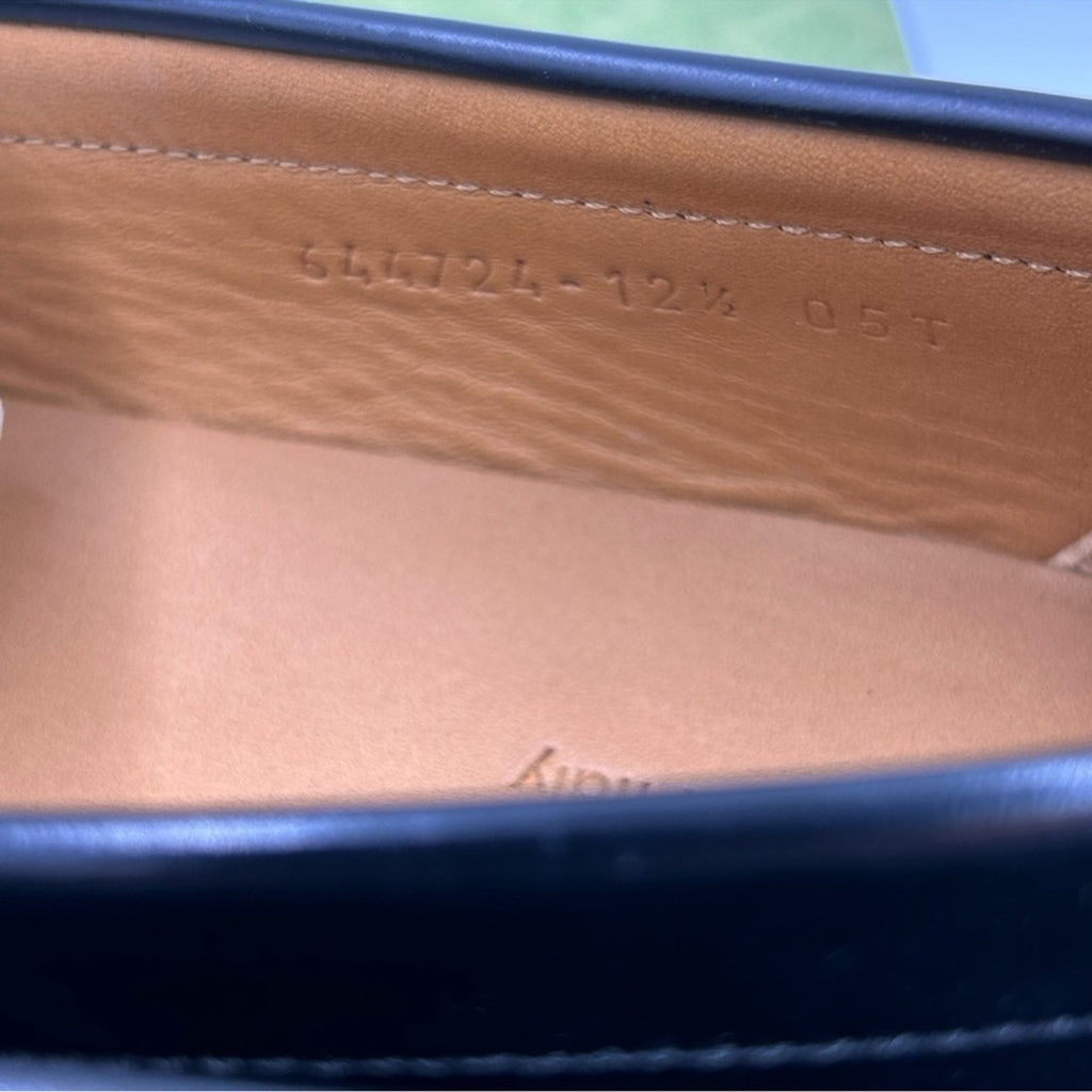 Men's Gucci kaveh interlocking G leather loafers size 12.5 made in Italy