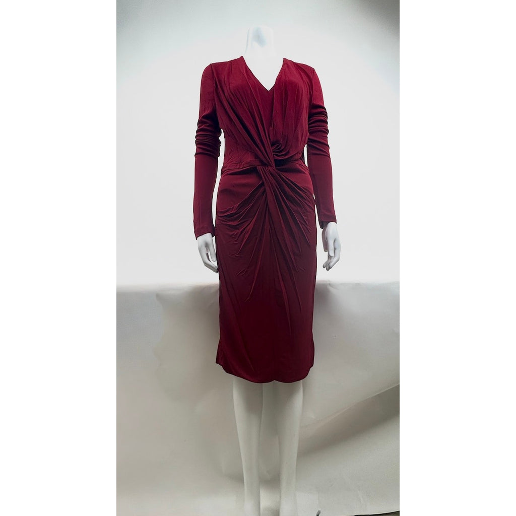 Gucci NWOT Red Gathered Dress Size XL Fits US 8/10 Made in Italy