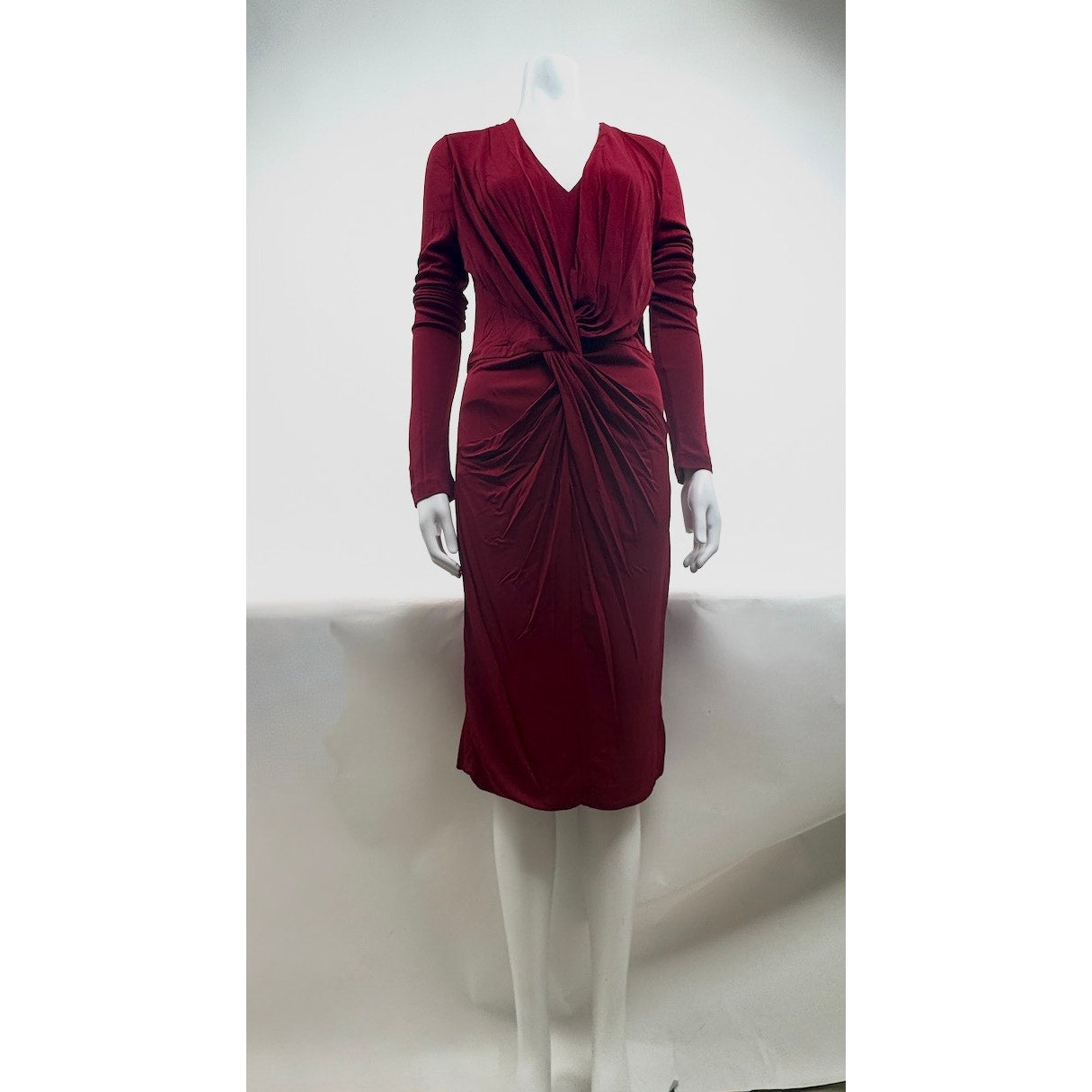 Gucci NWOT Red Gathered Dress Size XL Fits US 8/10 Made in Italy