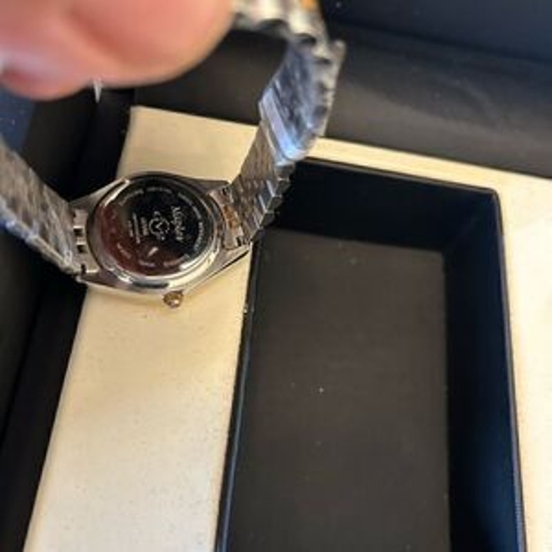 Women’s Gevril stainless steel two tone, mother of pearl face watch Switzerland