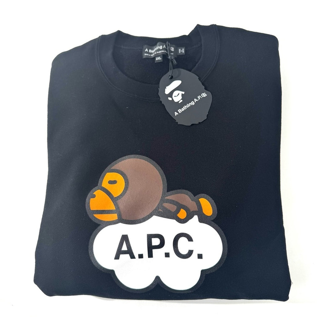 Men’s A Bathing Ape X APC Milo Cloud Sweatshirt in size 2x, NWT’s in factory bag