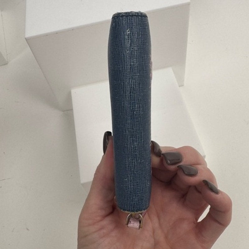 Fendi monster compact wallet, Zeid around blue fuchsia white with crystal eyes