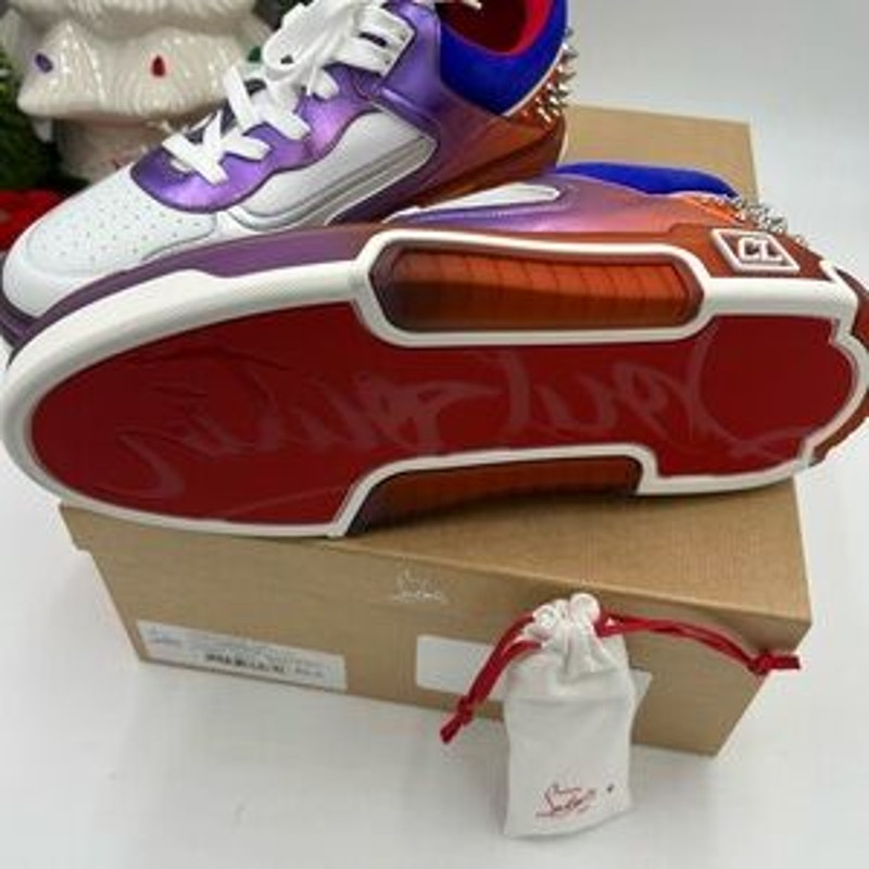 Men's Christian Louboutin ASTROLOUBI Leather/suede sneakers size 46.5