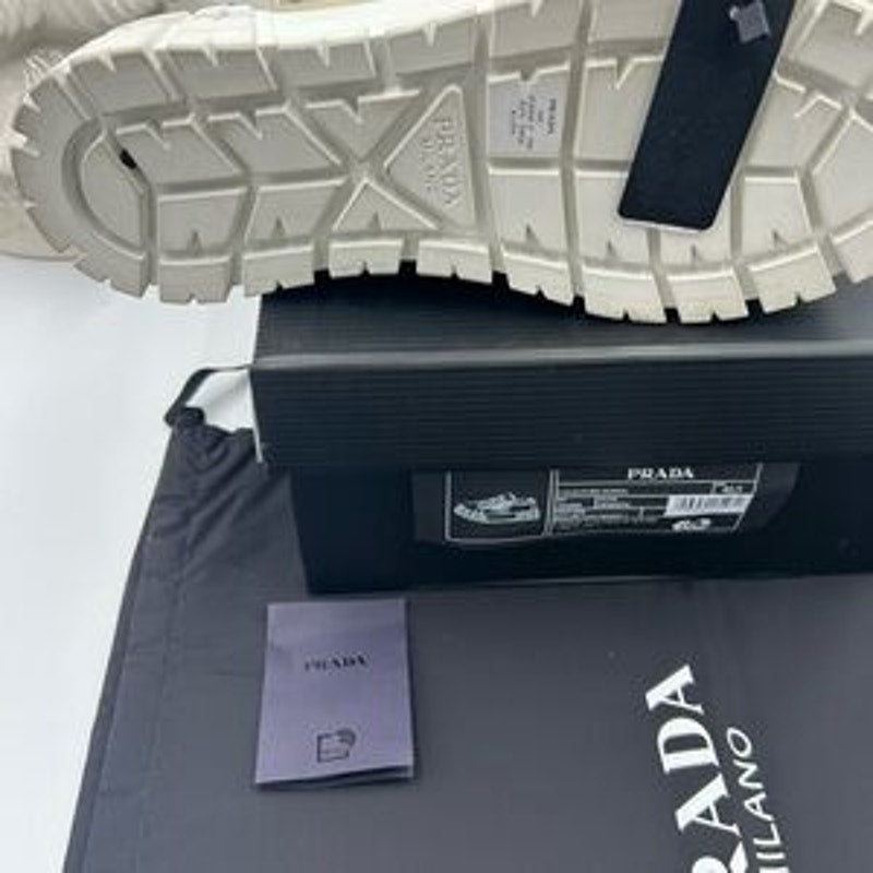 Women's Prada re-nylon double wheel gabardine sneakers size 40.5 made in Italy