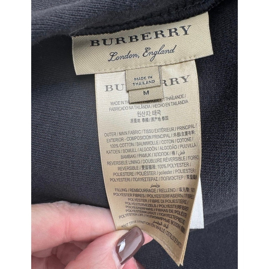 Men's Burberry Black Rare Hooded Reversible Quilted Puffer Jacket Size M