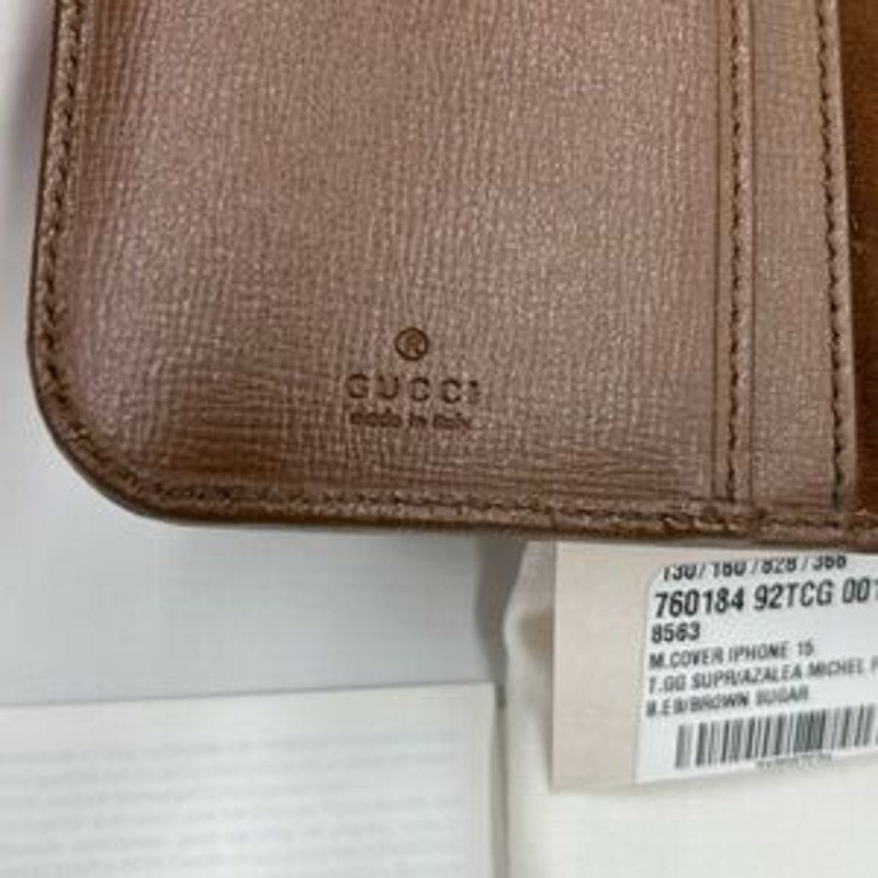 Gucci bifold folio wallet/iPhone 15 case made in Italy