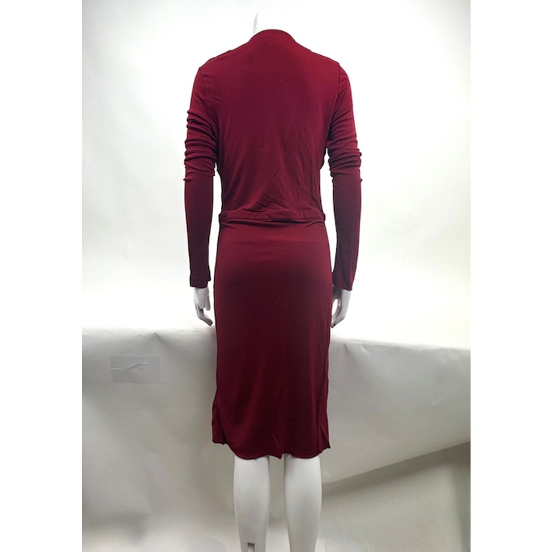 Gucci NWOT Red Gathered Dress Size XL Fits US 8/10 Made in Italy