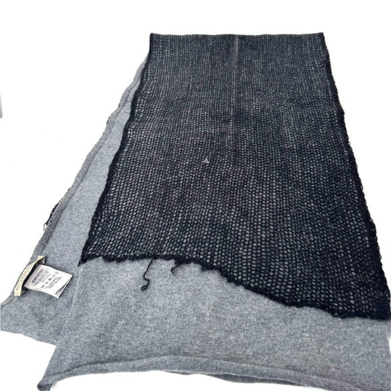 Bottega Veneta Rare grey scarf w/ black mesh type overlay, over surface