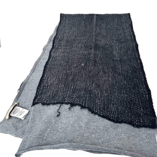 Bottega Veneta Rare grey scarf w/ black mesh type overlay, over surface