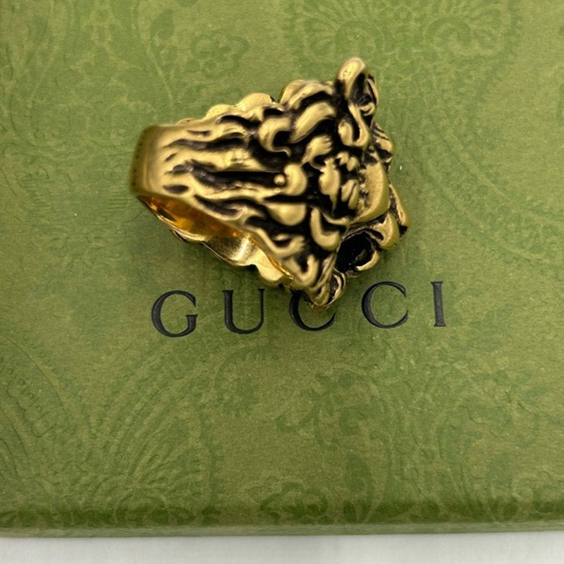 Unisex Gucci iconic Lionhead ring size 10 made in Italy