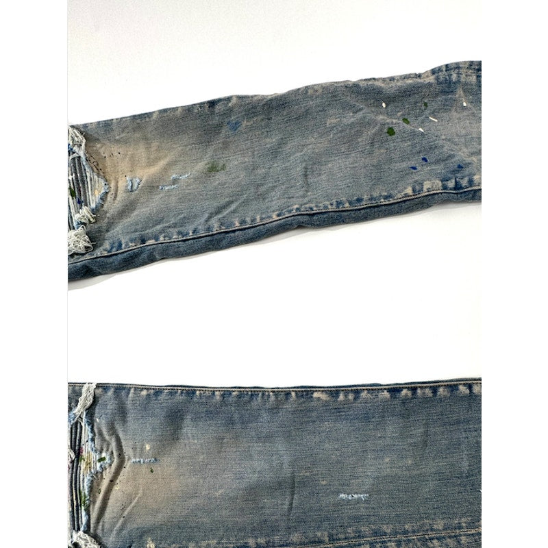 Mens AMIRI mx1 paint splatter light wash patch size 32 immaculate