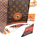 Louis Vuitton Limited Edition Steamer Trunk Silk Bag Handle Wrap Scarf Hair Tie