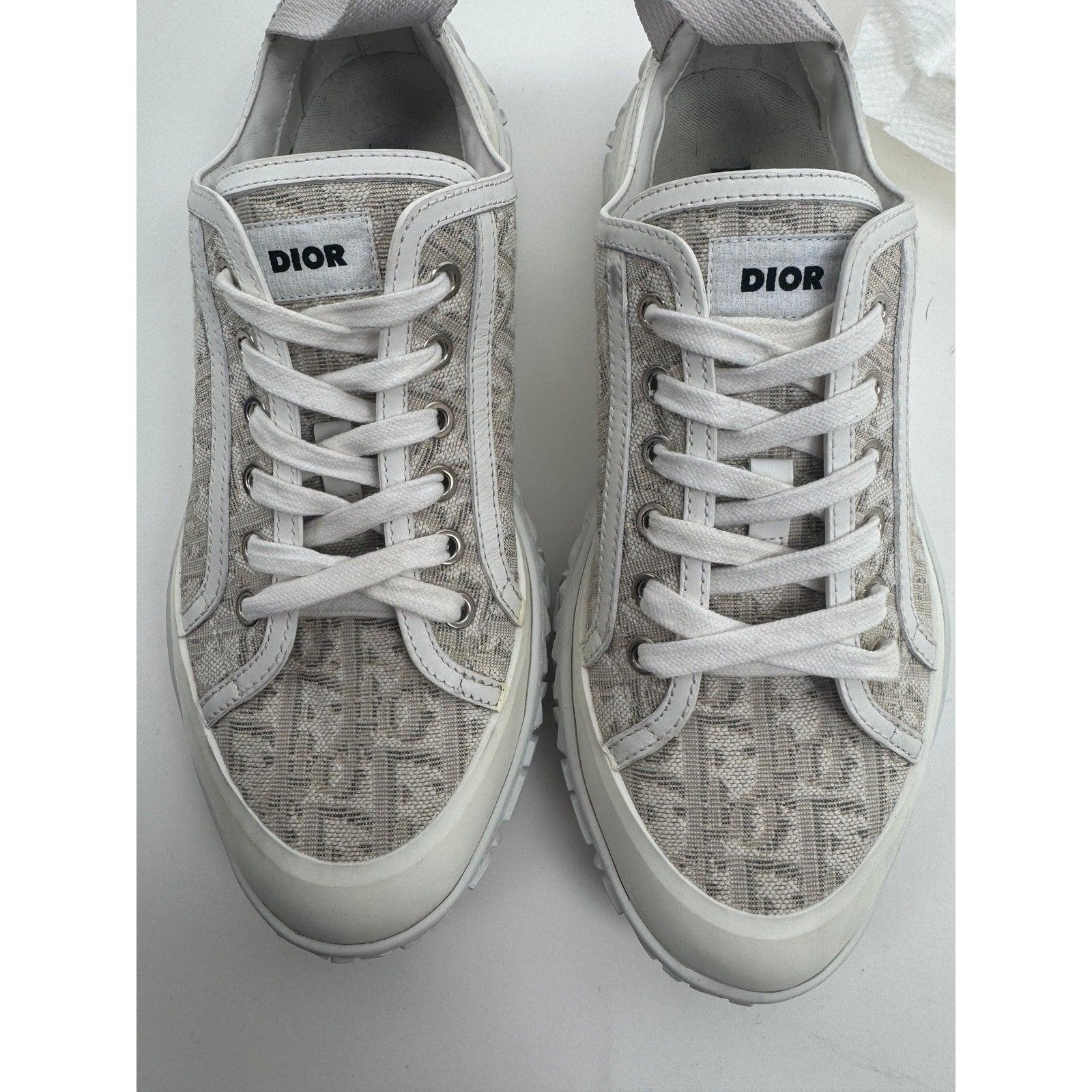 Christian Dior Men's B28 Oblique Low-Top Sneakers Size 41