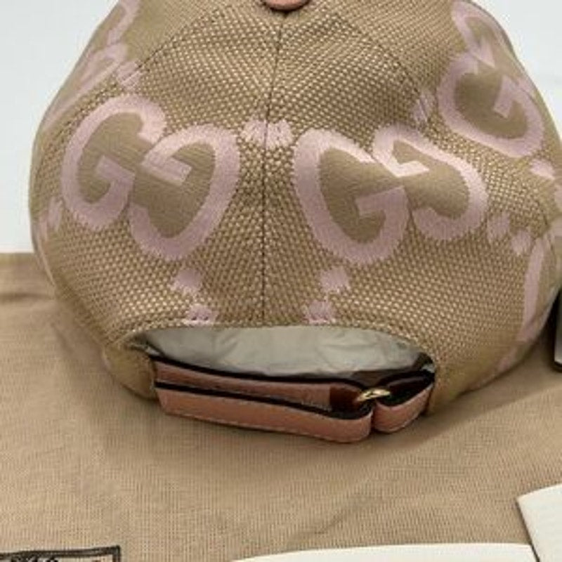 Women's Gucci, Jumbo, GG canvas, baseball hat in beige and pink size XL Italy