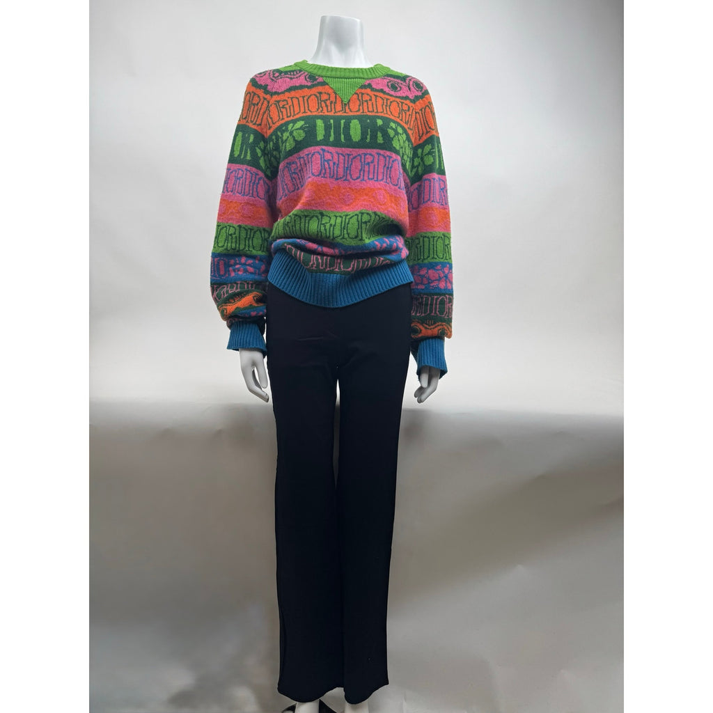 Men's Dior x Stussy Collab Wool Sweater – Oversized Size M Fits Like L