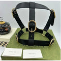 Gucci demetra , extra large leather dog harness made in Italy