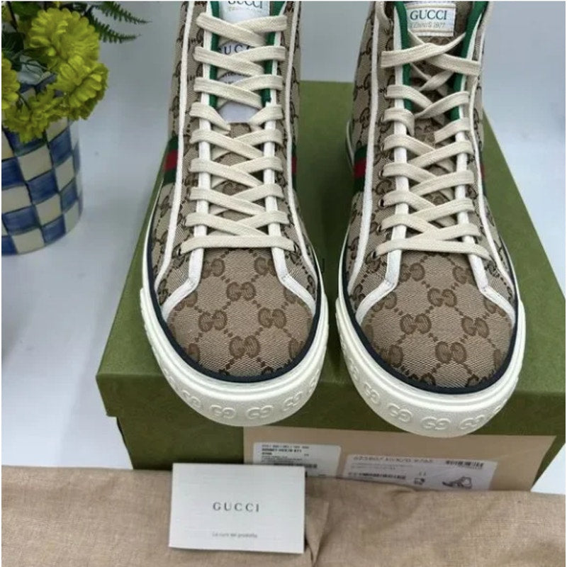 Men's Gucci tennis 1977 high top sneakers size 11 made in Italy