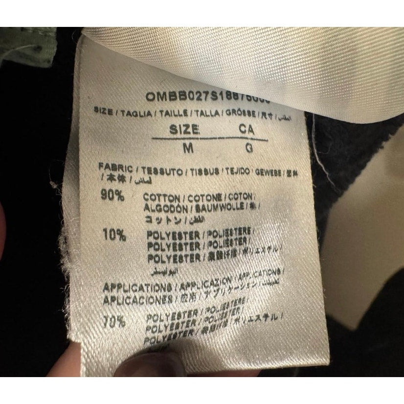 Men's OFF-WHITE × Champion Black Size M Rare Collab Rubber Arrow Hoodie