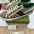 Gucci tennis 1977 low top GG canvas sneaker sized 11.5 fits 12 US made in Italy