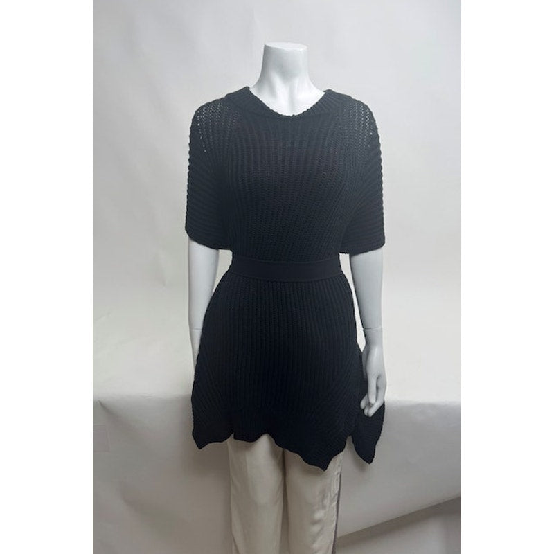 Alexander Wang NWT Black Asymmetrical Knit Mini Dress Sweater Size S