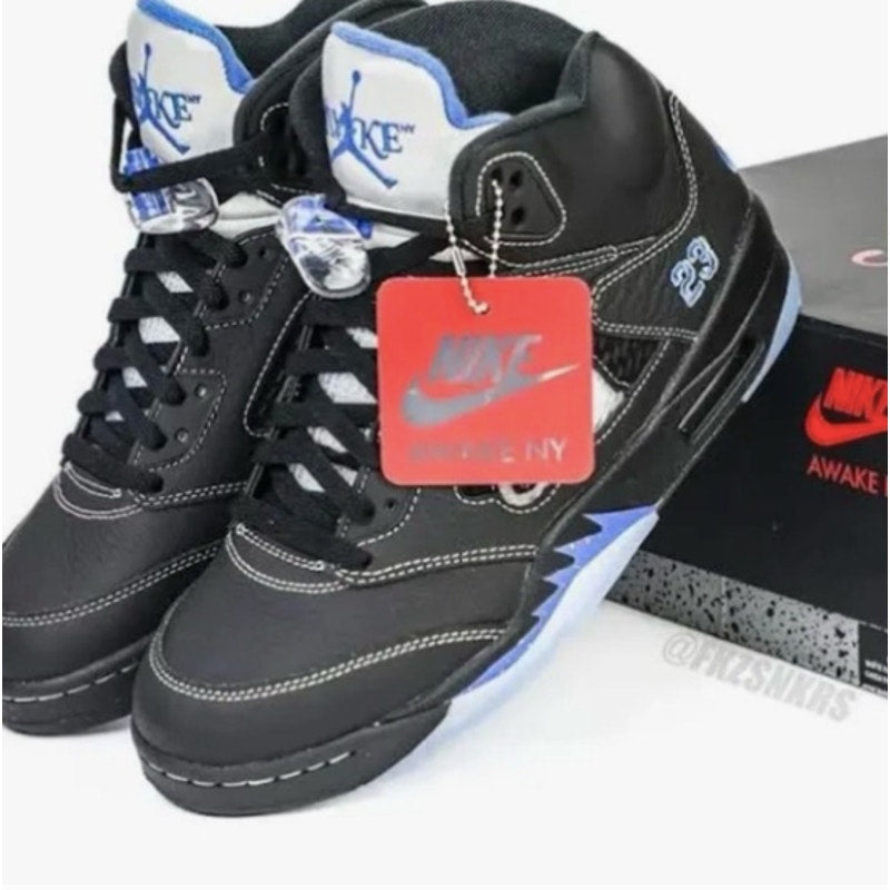 MEN’s Awake Ny X Jordan 5 Black “racer Blue” 8.5 Completely DS, OG box 1/13.000