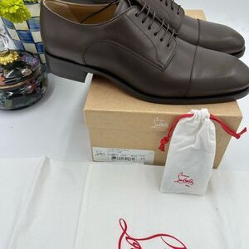 Men's Christian Louboutin cotomale Leather Oxford, size 45 made in Italy