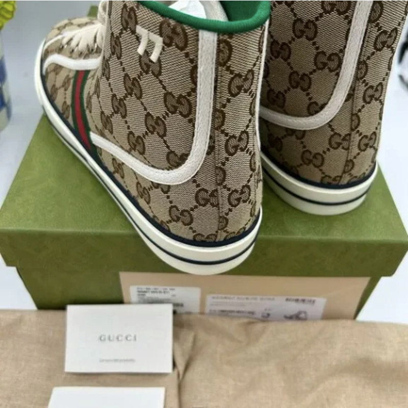 Men's Gucci tennis 1977 high top sneakers size 11 made in Italy