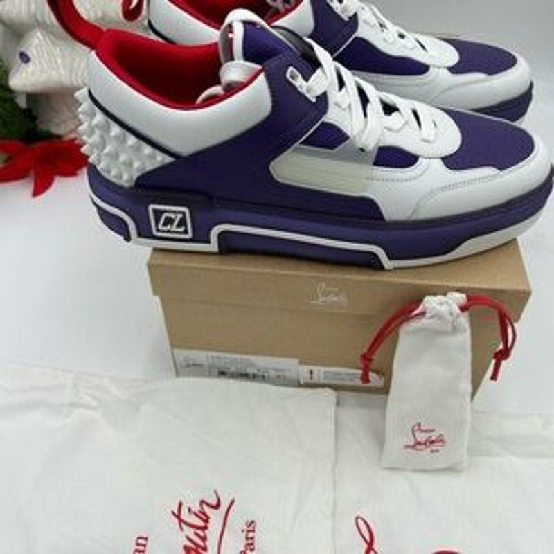 Men's Christian Louboutin ASTROLOUBI Leather/suede low top sneakers size 43