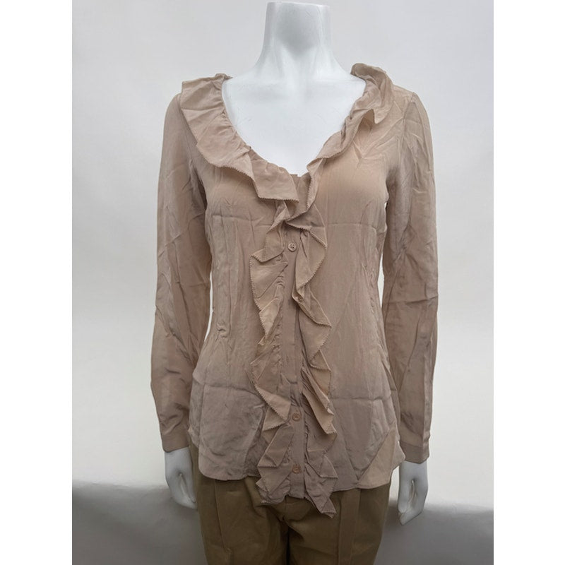 Moschino NWT 100% Silk Button Up Blouse Designer Top Size IT 42
