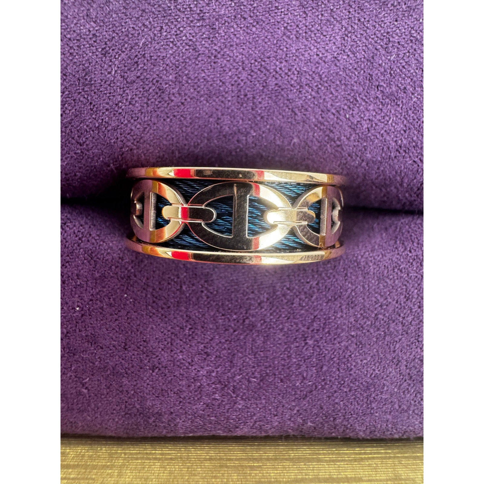 Charriol Forever Marine Full Inclusion Ring Size 8