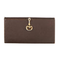 Gucci Vintage Brown Horsebit Accent Bifold Wallet