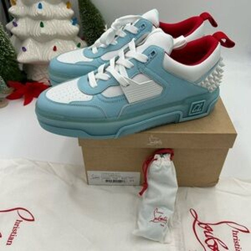 Christian Louboutin Mens Astroloubi low top leather trimmed sneakers size 43