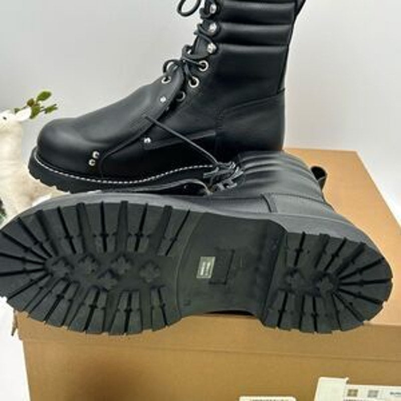 Men’s Burberry, leather lace guard ankle boots size 45 made in Italy