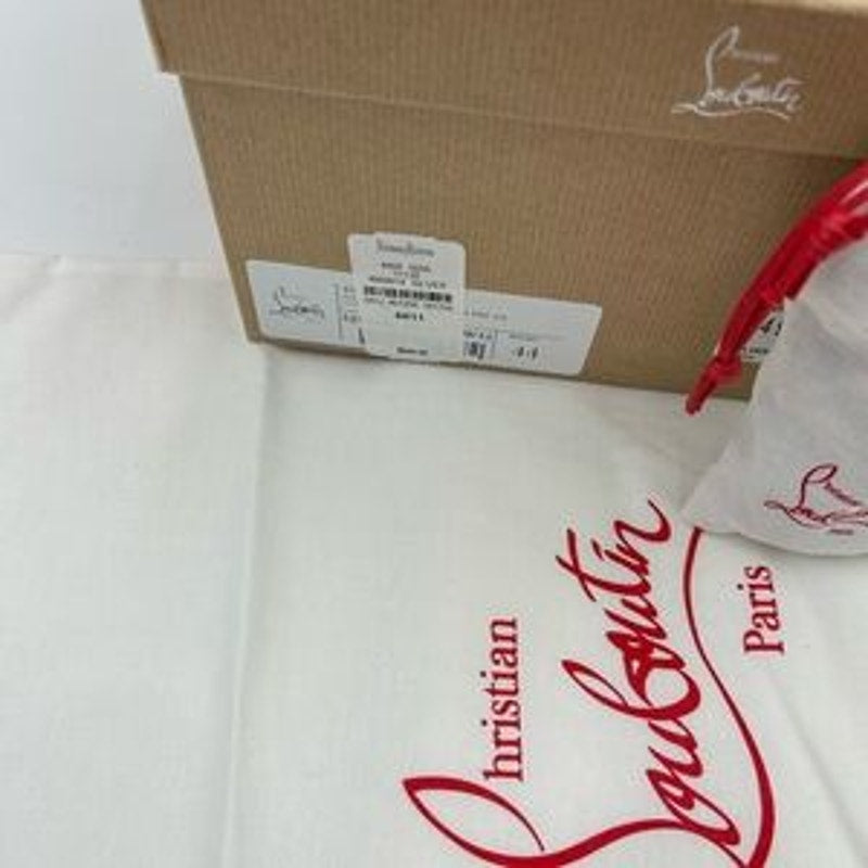 Men's Christian Louboutin TUTTI RUI metallic leather sneakers size 44 made Italy