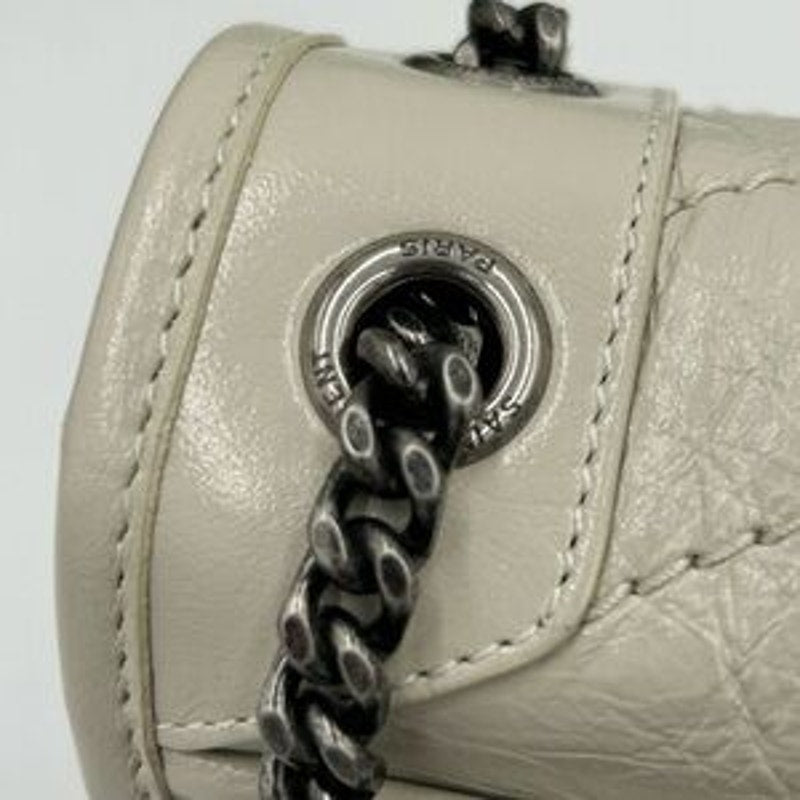 Women's Saint Laurent Ysl NIKI BABY shoulder bag in vintage crinkled leather