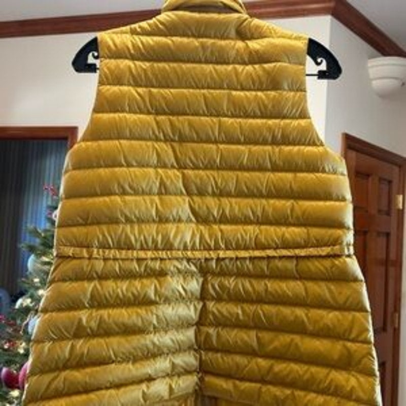 Moncler men's down Quilted Vest cinched waist, and drawstring Tie size 1