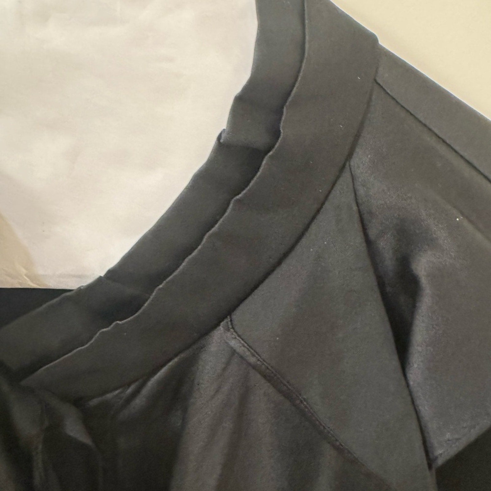 Hugo Boss Black button up silk Dress Shirt with Ruffle Detail women’s size 10